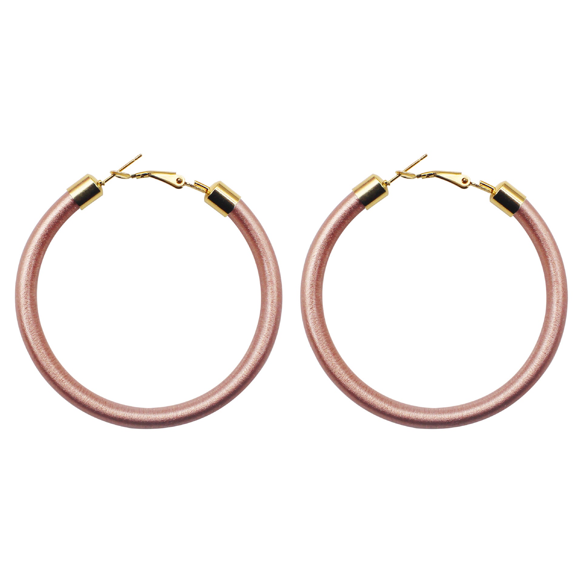 Pendientes de tubo de plástico de plástico de plástico de plástico de oro rosa de oro plateado de oro plateado